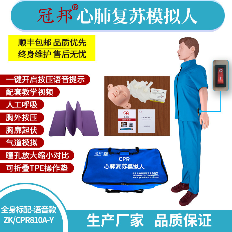 全身心肺復甦模擬人（標配） 急救訓練模型 教學模型 ZK/CPR810A