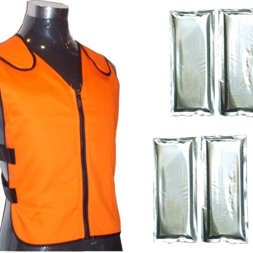 The plant's live supply of cooling rescue vests.