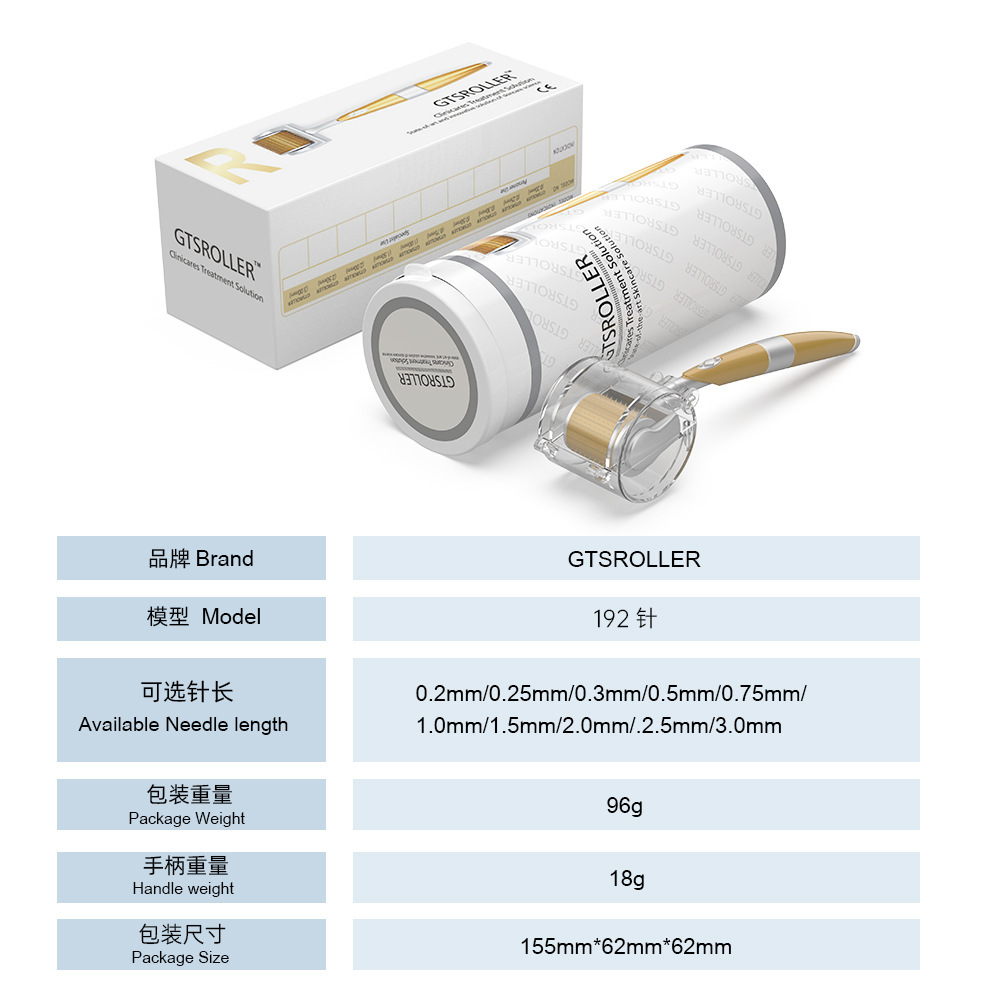 새로운 크로스 국경 GTS192 티타늄 합금 microfiche Derma 롤러 192 롤러 micropsych.