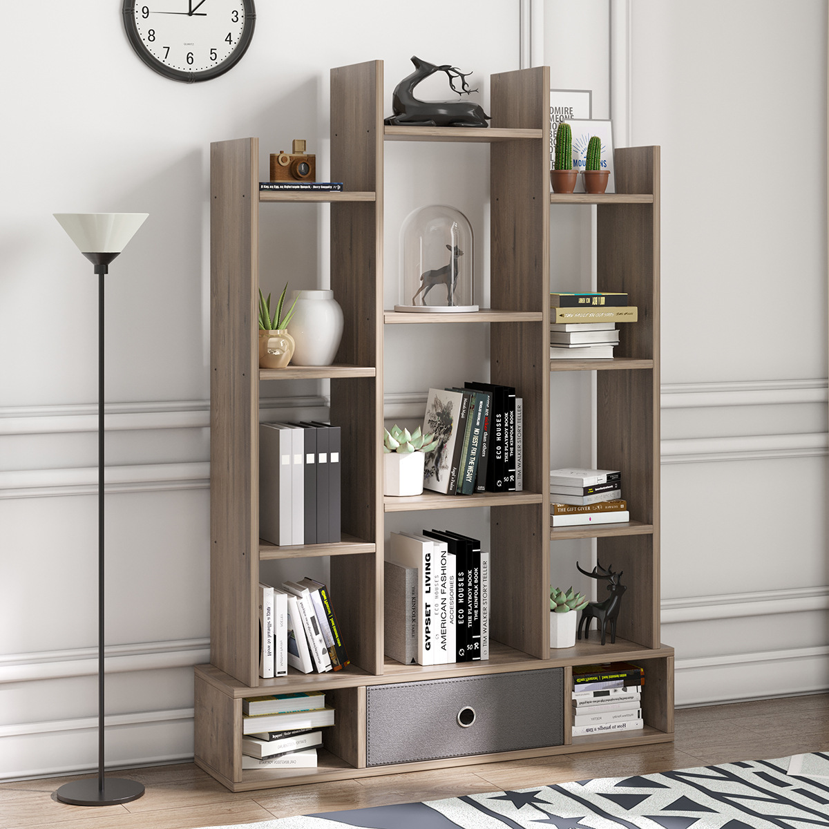 Home-based creative land shelf combinations of modern bookcases, student shelf against wall simple stores