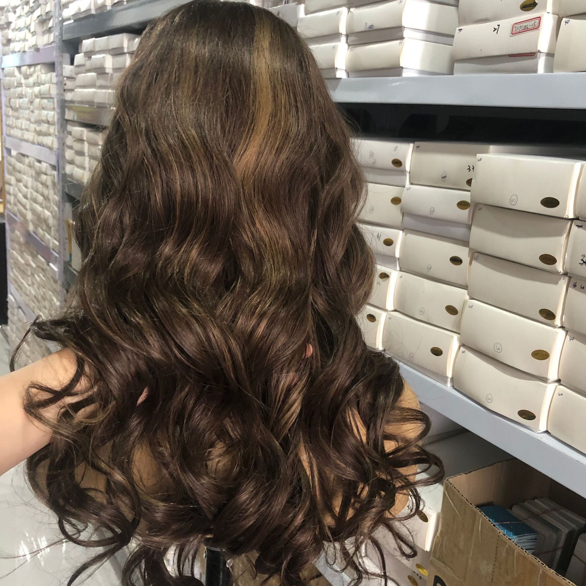 白人高端挑染頭套 真人發前蕾絲花色頭套 balayage lace wigs