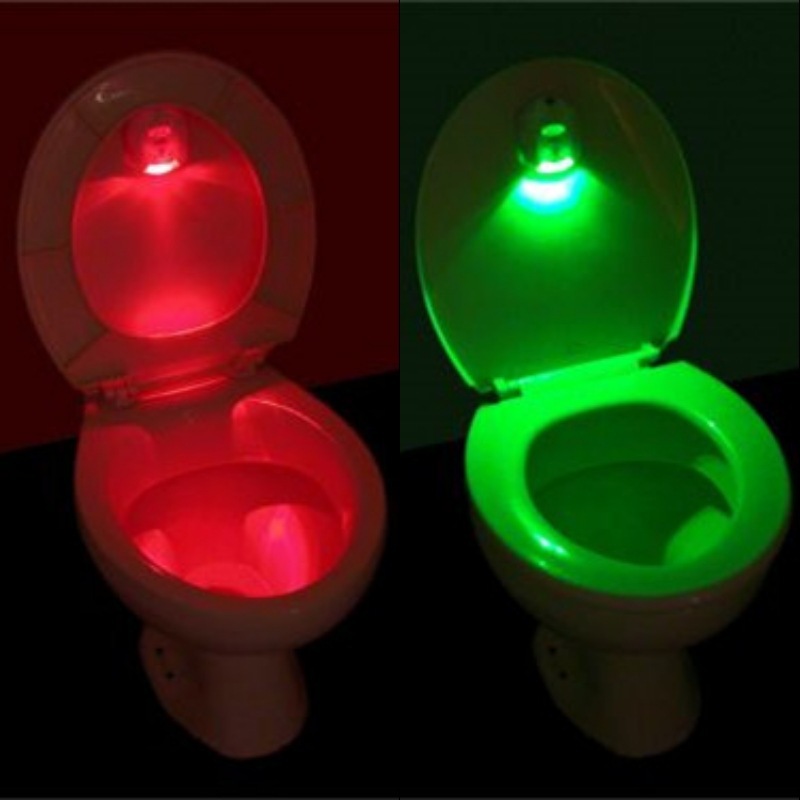 Cross-border creative gift, 2-colour toilet state indicator light, led night light spot.