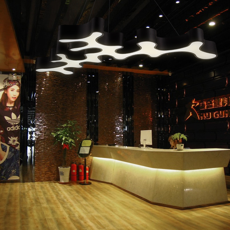 LED art chandelier creative shop, personal fashion shop front desk, Internet-based industrial windlights