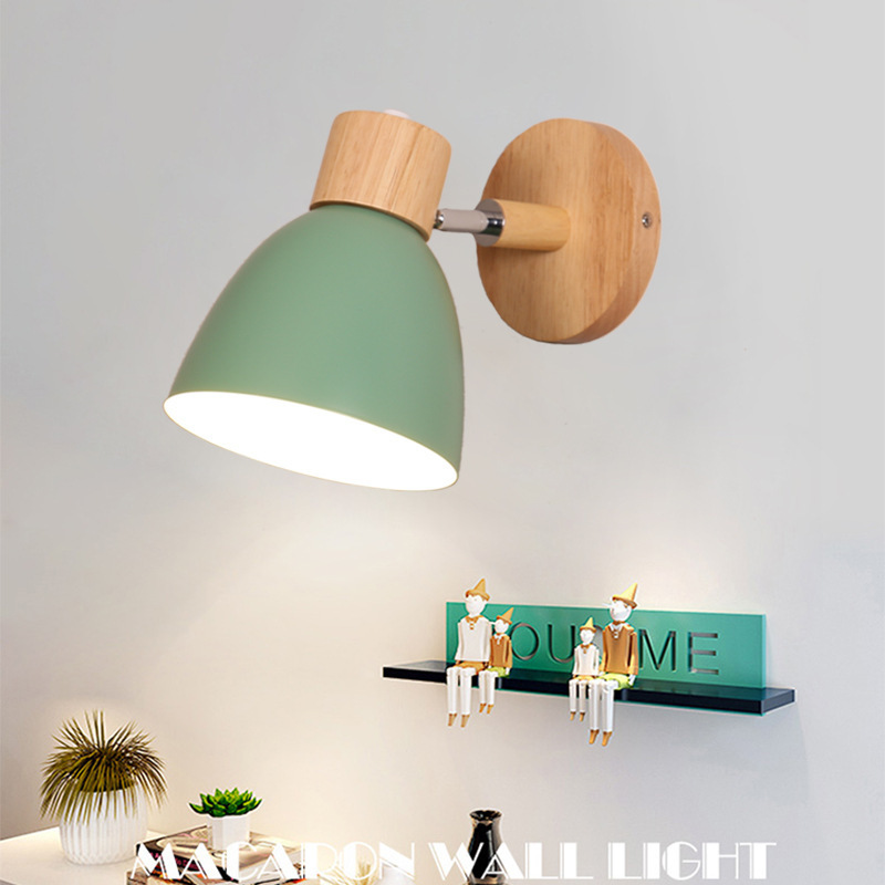 A simple northern European LED walllight, a bedroom bed headlight, a macaroon shell walllight corridor.