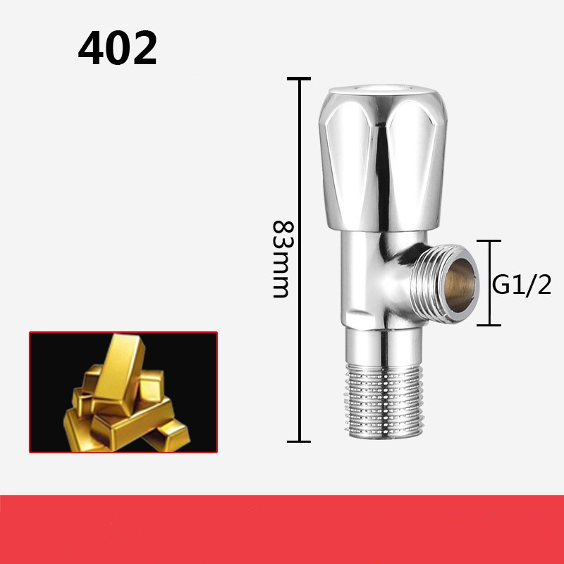 Bronze triangle valves with full copper and thick corner valve heaters, with switches to stop the cold and hot water of the valves for 4 minutes.