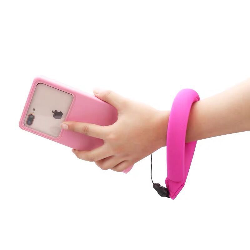 Flex-ring mobile phone camera floats with leash fittings to protect the sunk anti-stigmatizer safety wristband