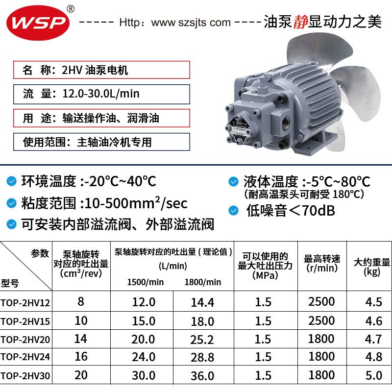 厂家直销油冷机专用冷却泵 TOP-216HVM 低噪音主轴油泵带风叶电机