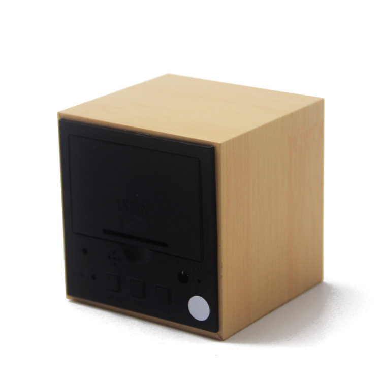 ted wood clocks multi-Purpose wood alarm Clocks, 학생 선물 전자 종의 창조적인 음성 제어