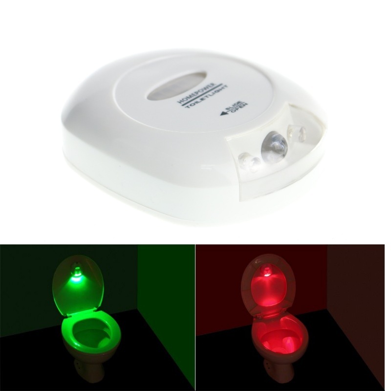 Cross-border creative gift, 2-colour toilet state indicator light, led night light spot.