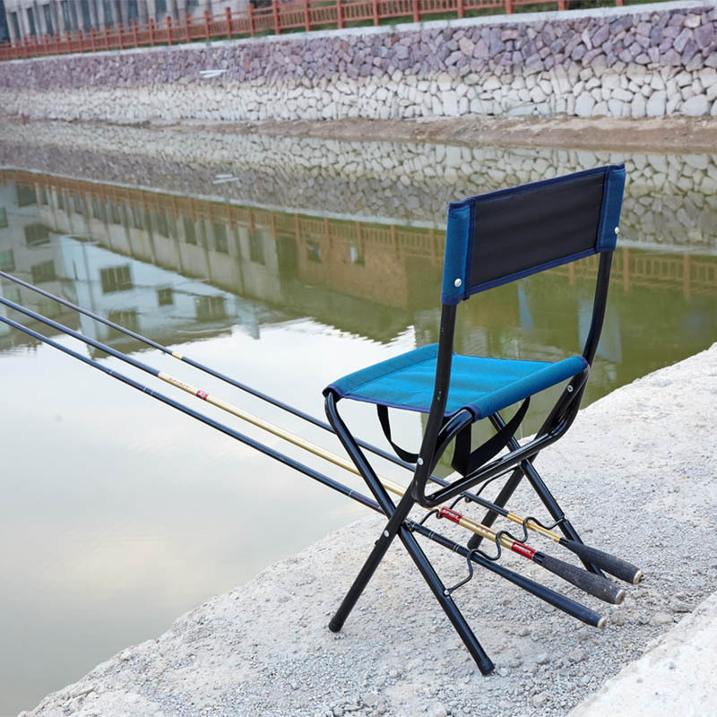 A fishing chair can fold a fishing chair, and a fishing chair can fly a fishing chair with a back seat.