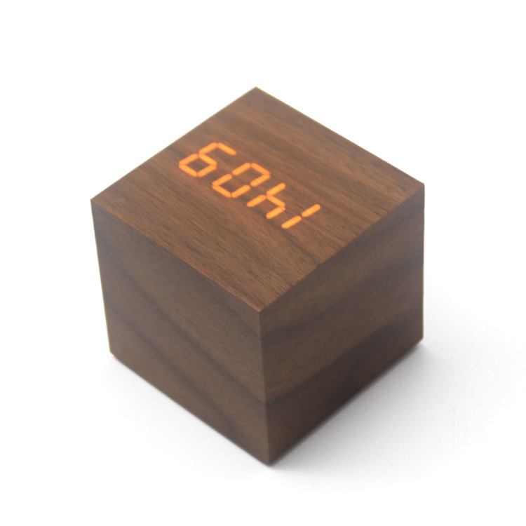 ted wood clocks multi-Purpose wood alarm Clocks, 학생 선물 전자 종의 창조적인 음성 제어