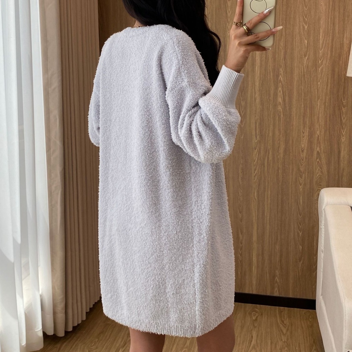 3 bộ quần áo nhà cho một bộ đồ ngủ mới vào mùa thu và mùa đông, với một cái móc gió bẩn, mềm mại và mềm mại.
