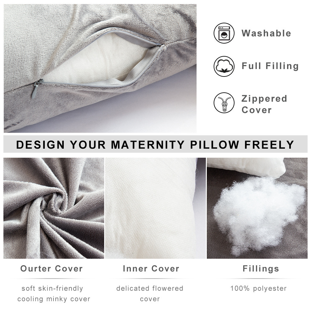 Cross-border pregnant women's pillows on their waists sleeping on the Amazon U pillows with their legs and pillows