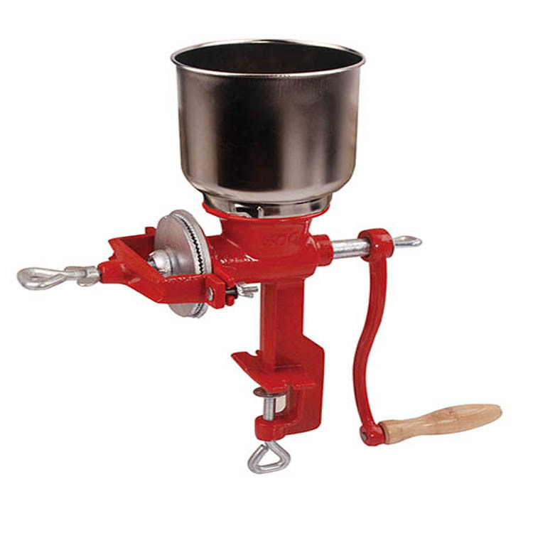 A grinding machine for crayon and red corn grain.