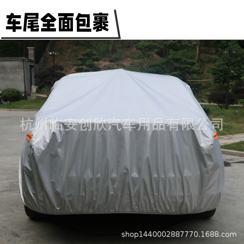 Amazonic car coatings with moist aluminum membranes and cotton-coloured hoods for sunproof and dustproof and freezing