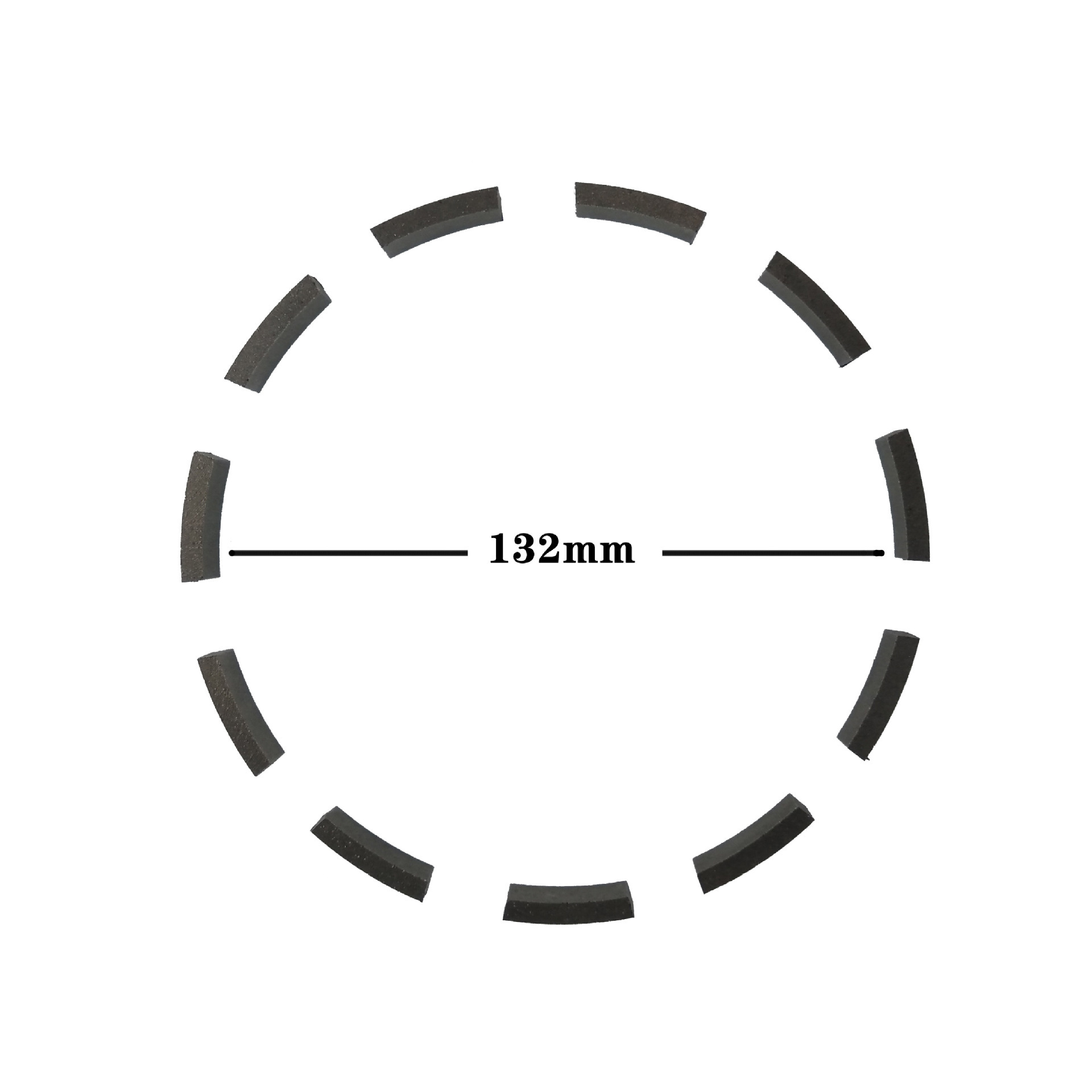 Thin-wall drilling knife, 132mm, concrete drilling drill, diamond drilling knife, water drilling knife teeth.