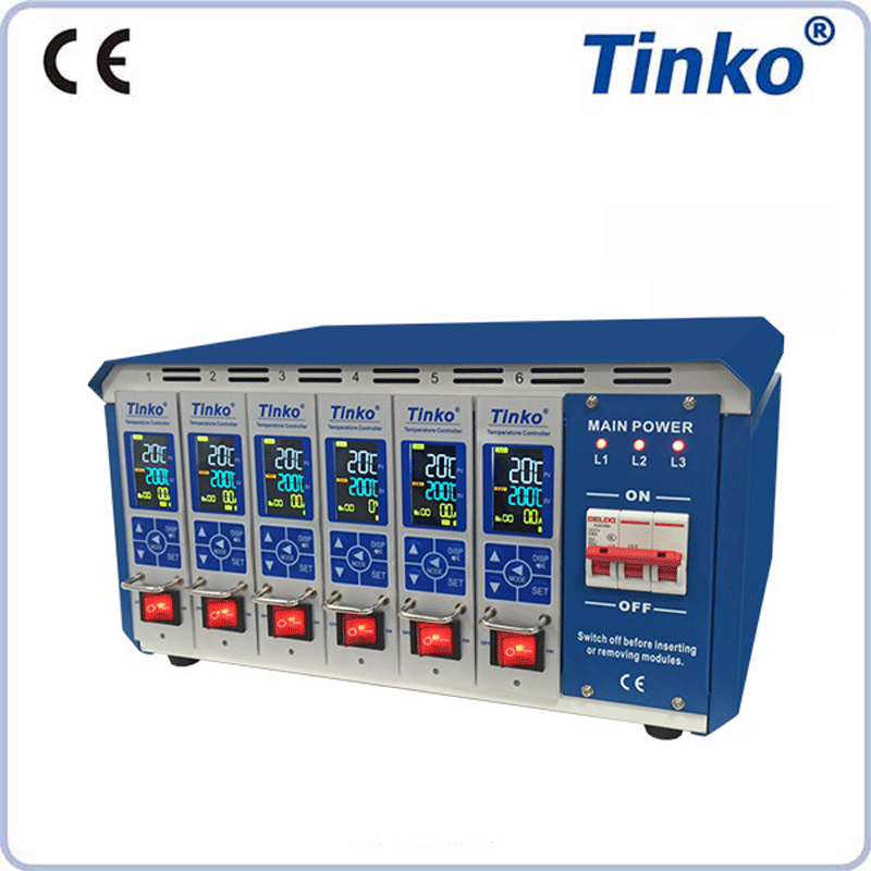 Tinko 6組可聯網、通訊熱流道溫控箱廠家 注塑模具溫控箱 可定製