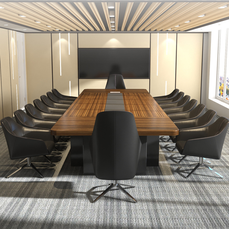 Round table short of modern large conference tables, meeting rooms, tables and chairs for 20 participants