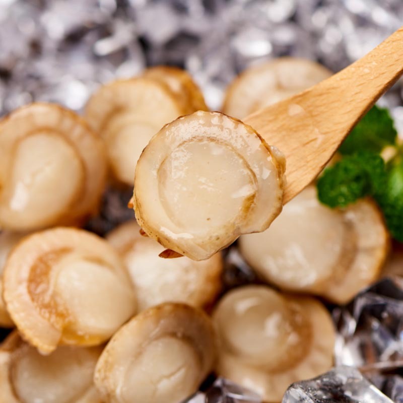 Cảng Fish Nagayama đông lạnh với chảo nướng và sò quay tươi.