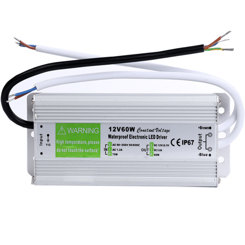 恆壓12V5A60W防水電源IP67（同款24V50W / 24V60W防水驅動電源）