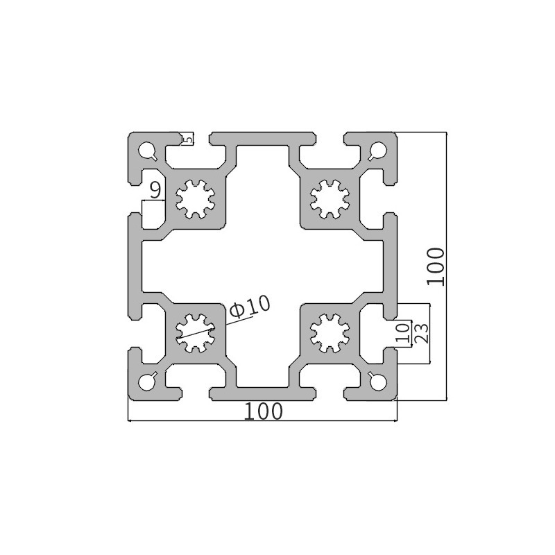 OB 100100A/B Industrial Aluminium Equipment Framework Aluminium Alloyed Direct Supply at Plant Wholesale