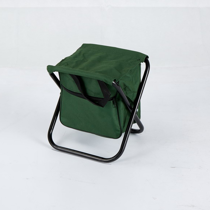 The manufacturer customises a Korean metal folding chair to carry a beach chair.