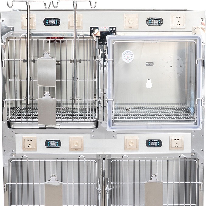 厂家供应宠物住院笼子带红外加固狗笼猫笼ICU住院