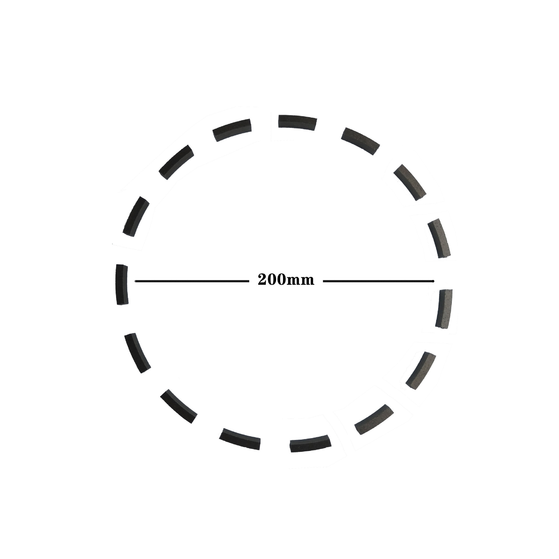 Thin-wall drilling knife, 200mm, concrete drilling drill, diamond drilling knife, water drilling knife.