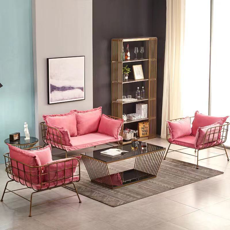 North European Iron Sofa Women's Clothes Office is a simple modern small-house couch.