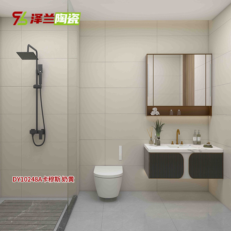 All-Standfield 400 x 800 tiles in a cold wind kitchen toilet with soft-rayed walls