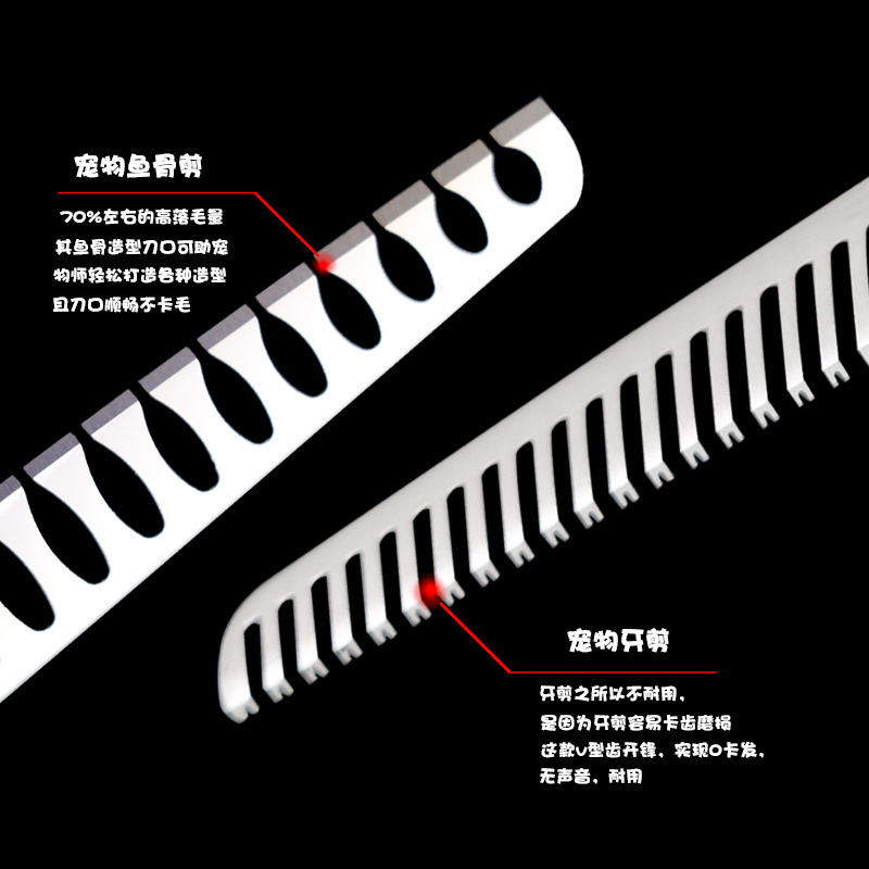 廠家批發寵物剪6.5寸套裝 寵物剪套裝 魚骨牙剪彎剪直剪 寵物店用