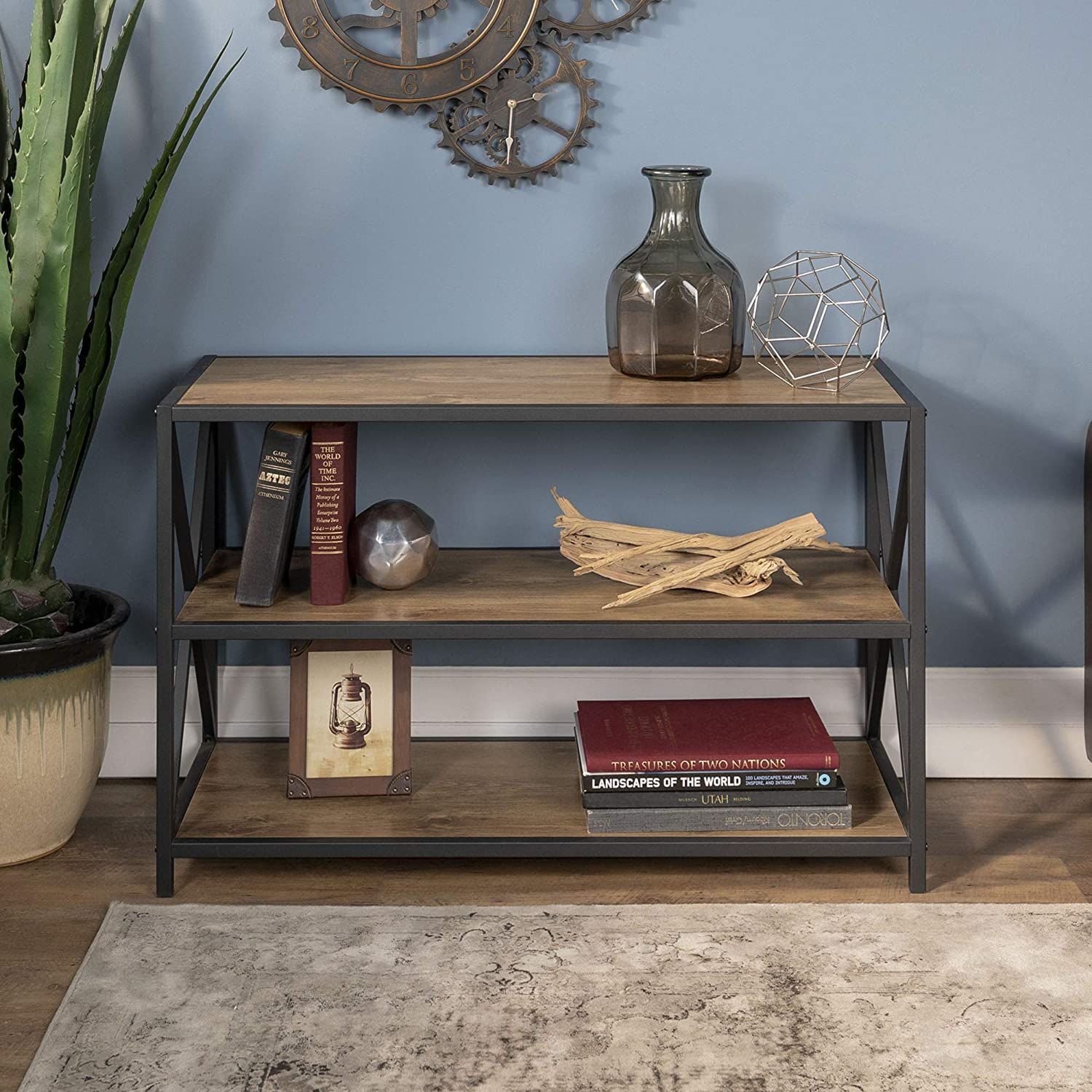 Two floors of floor shelf bedroom furniture in the locker room to display home-based small shelf kitchen racks