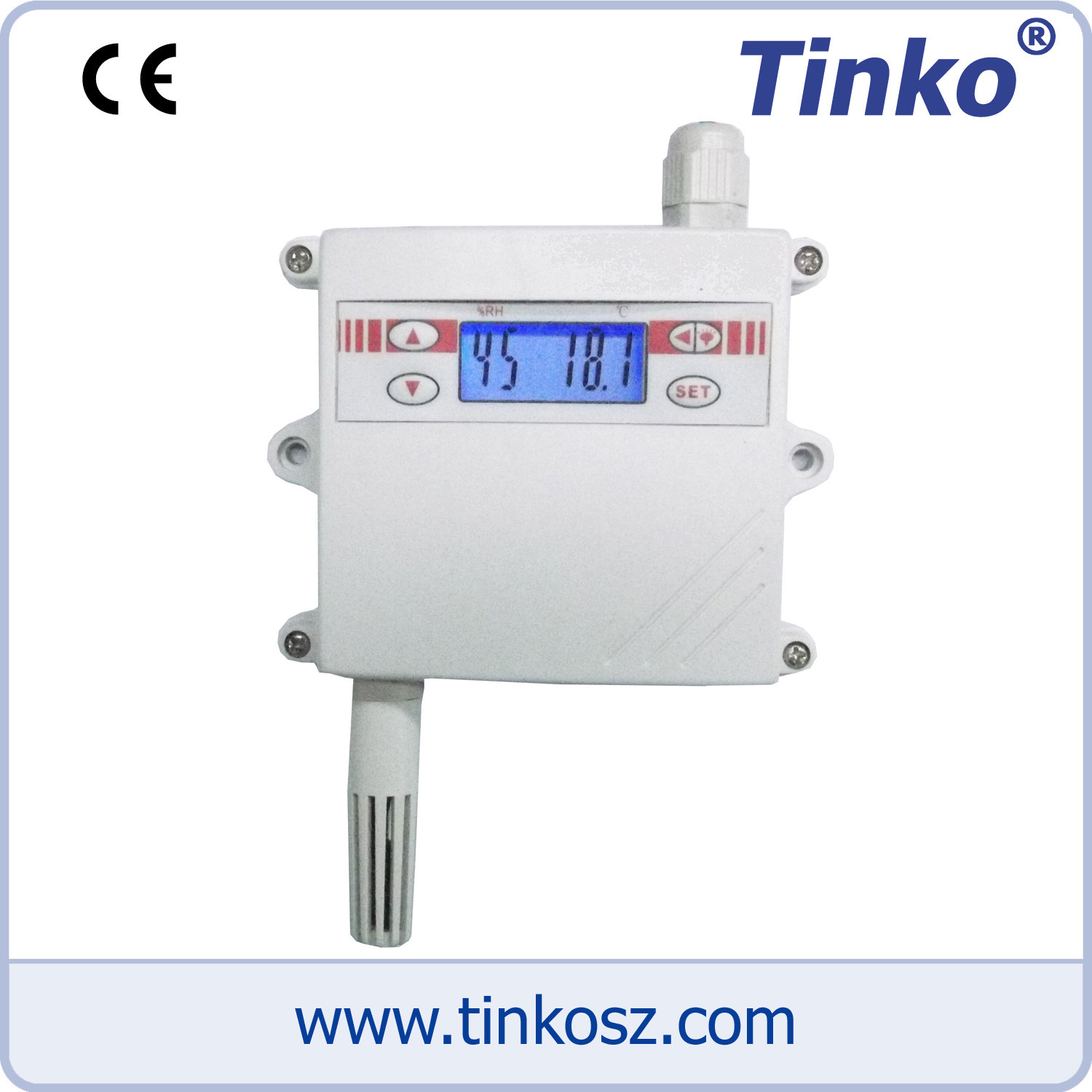 Tinko Walled Temperature Numbers Visible Transceiver with LCD