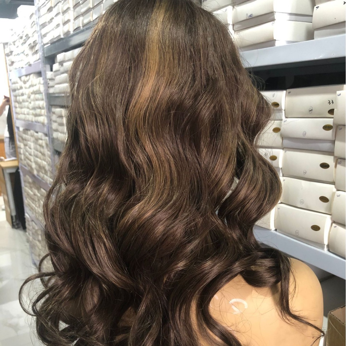 白人高端挑染頭套 真人發前蕾絲花色頭套 balayage lace wigs