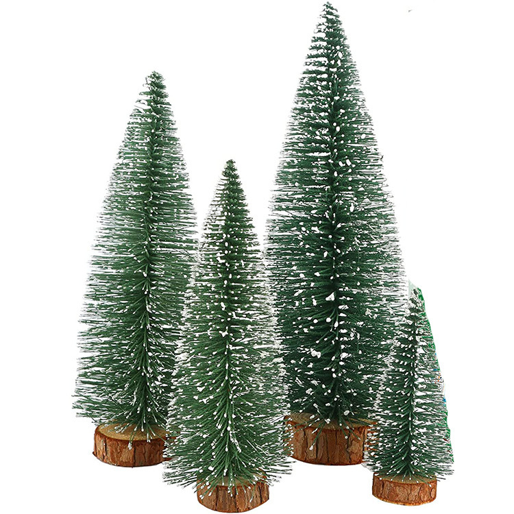 Mini-Christmas cedar tree, LED luminous pine tree decorations, home table decorations, desktop placements.