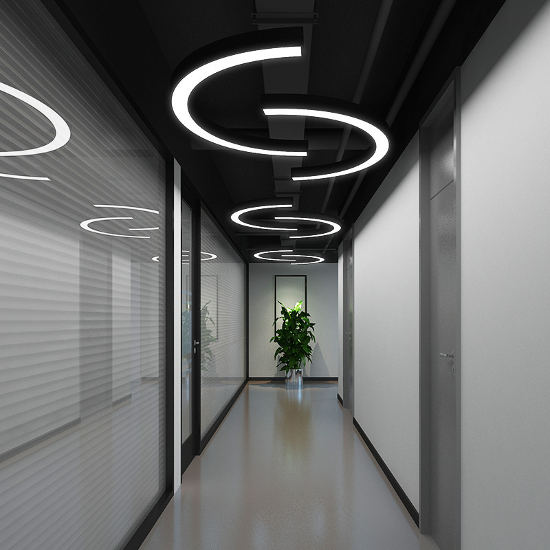 Customization of a led arc semi-circle chandelier network corridor industrial winder lamps