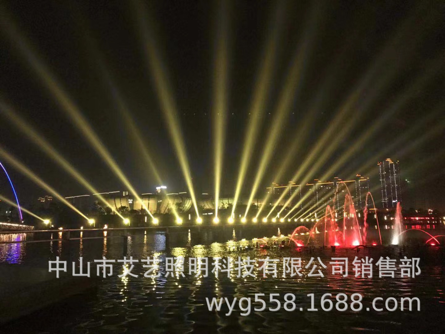 Distribution of 350 W water-proof beam lamps, new rain-proof colour-proof searchlights, LED scans, air-jet dragons