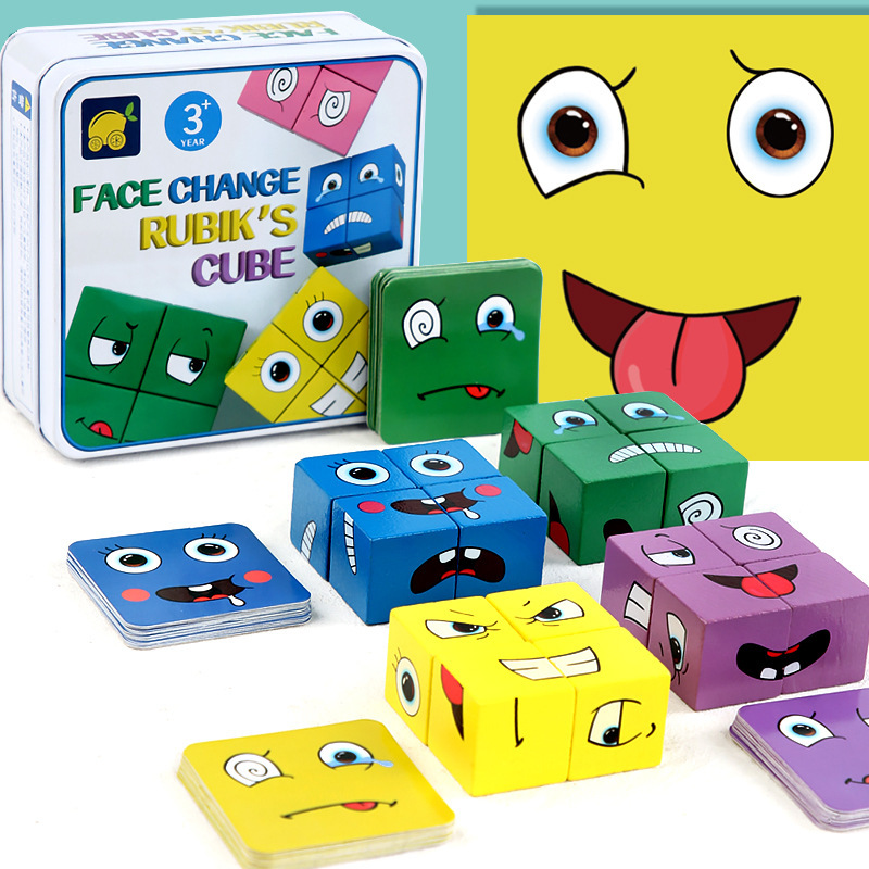 Cross-border Cube Shape puzzle, you cry, and I'll focus on thinking logic to train the children's own desktop game.