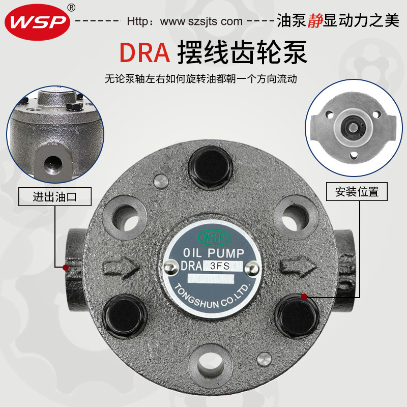 双向摆线泵 DRA-2FS/DRA-3FS 可逆式双向 自动齿轮泵 润滑泵 油泵