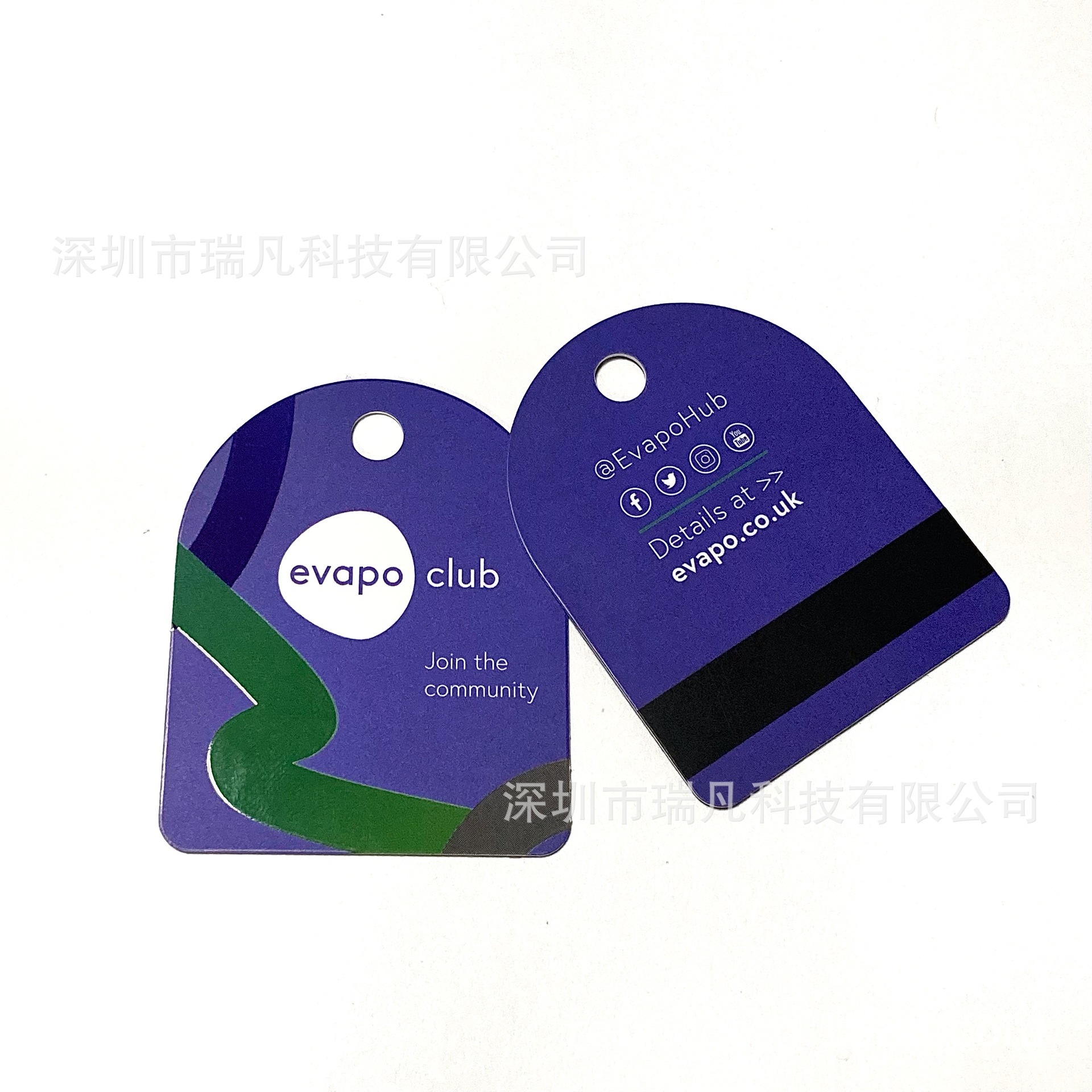 迷你小巧吊牌磁条卡打孔房卡俱乐部游戏卡个性化透明光油UV凸工艺