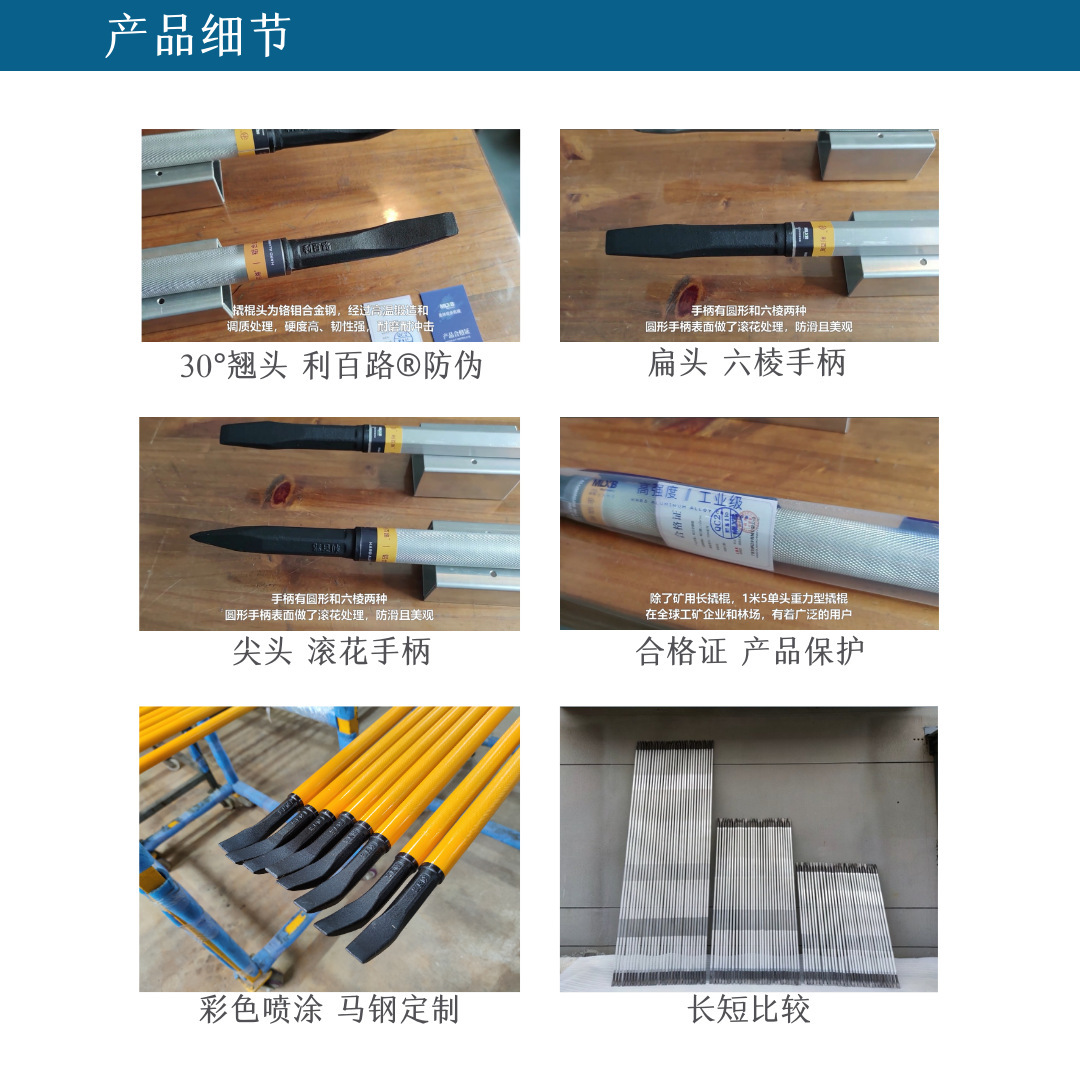 35mm lib special high-strength aluminium alloy crowbar super-long, special-purpose mason mine mine well