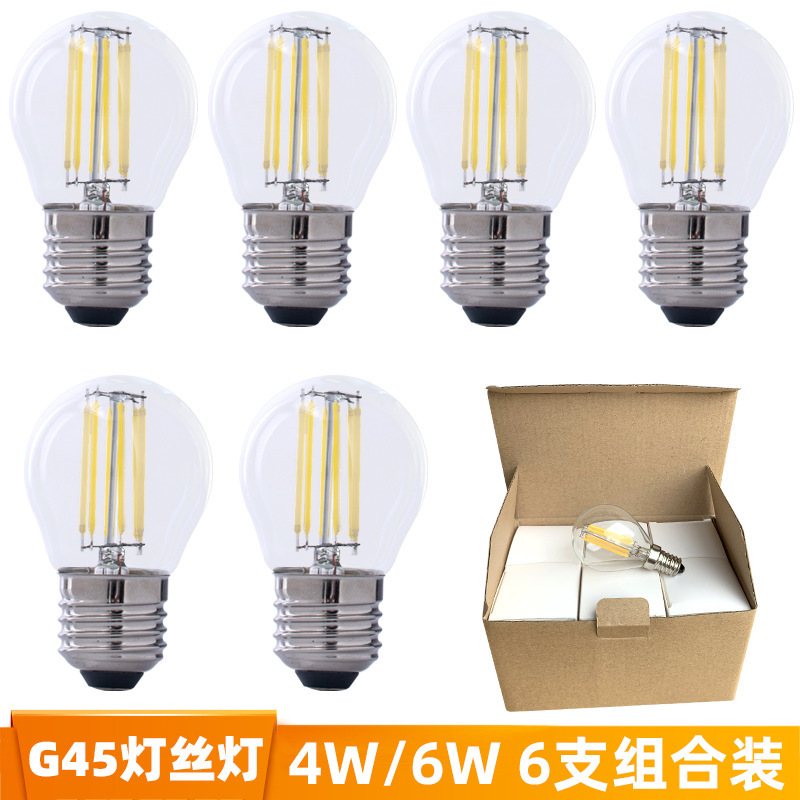 LED light G45 bubbles, Eddie's retrogent creative constant-flowing light bulbs, tungsten wire decorations, led light.