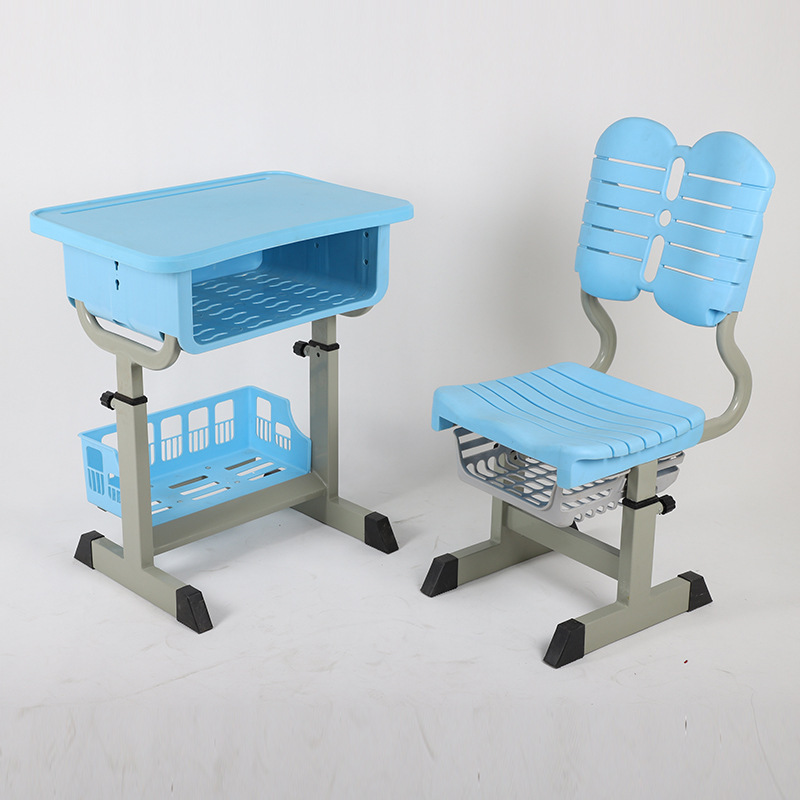 Children ' s study table Butterfly-type plastic chair with baskets for single-person promotion to students ' plastic table chairs for direct sale