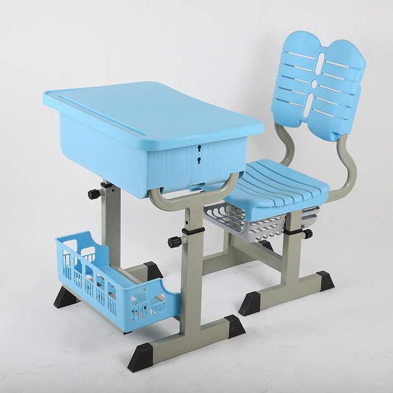 Children ' s study table Butterfly-type plastic chair with baskets for single-person promotion to students ' plastic table chairs for direct sale