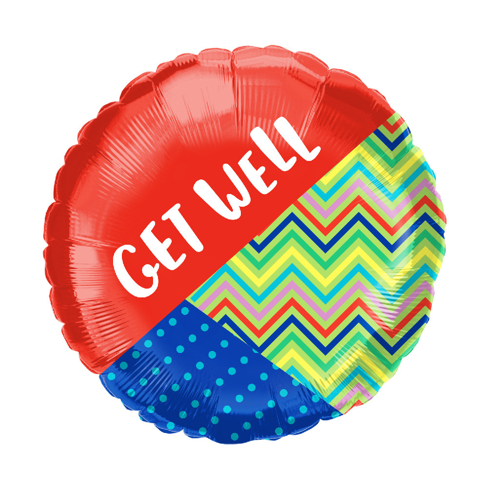 A new 10-inch GET WELL SOON Aluminum balloon.