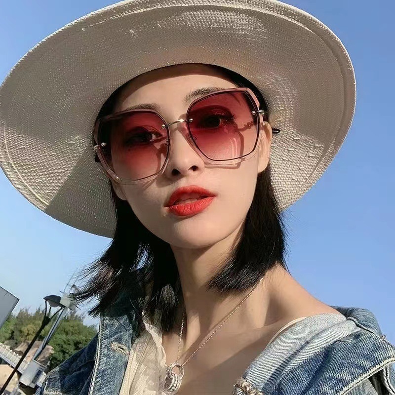 Kính râm mới, và lái xe, thời trang Hàn Quốc, kính khung và màn hình đại dương, kính đỏ, đột nhiên.