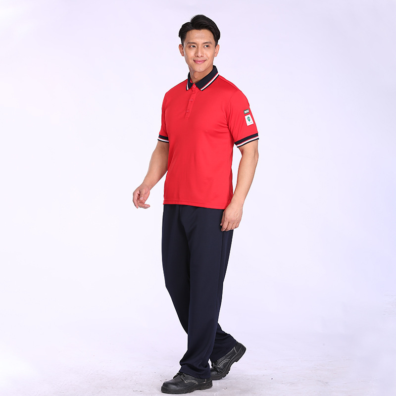 Embroideed và thêu dệt trong mùa hè tại xưởng cho phù hợp với làm việc polo