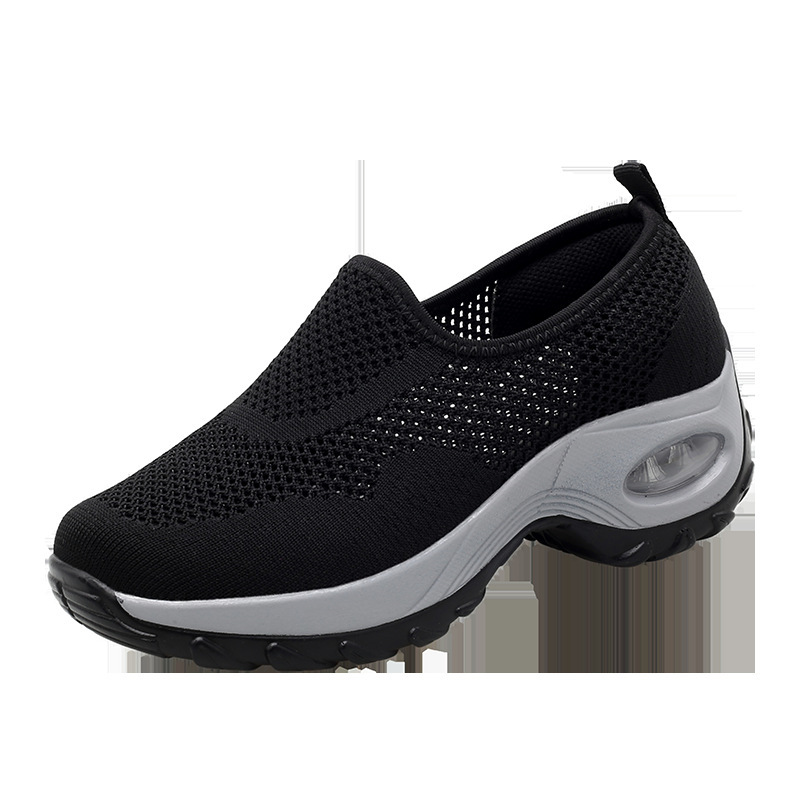 2024 cross-border sale of large-coded female shoes, flying gaskets for Amazon sneakers, swing shoes and socks.