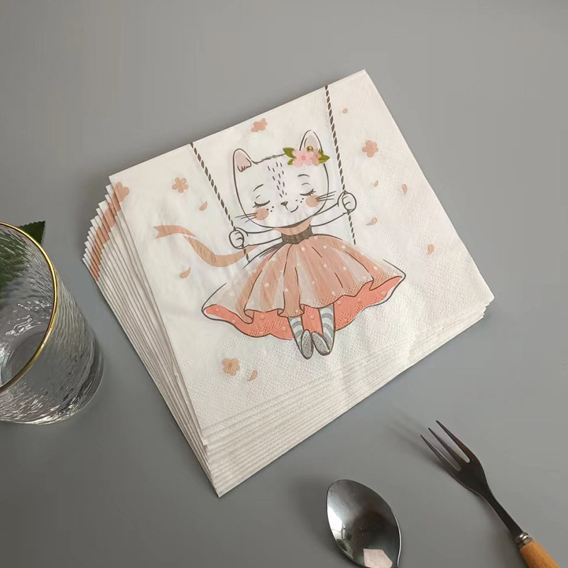 One-time colour printing of napkins by the company promoting the customisation of napkins to print napkins for the hotel.