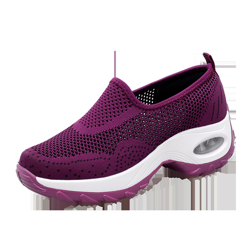 2024 cross-border sale of large-coded female shoes, flying gaskets for Amazon sneakers, swing shoes and socks.